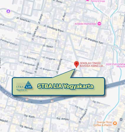 Lokasi dan Peta (Google Map) STBA Lia Yogyakarta Prestasi